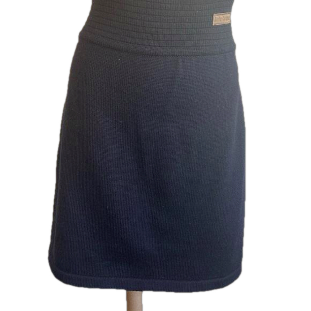 DALE OF NORWAY wool dark blue skirt MED made in Norway